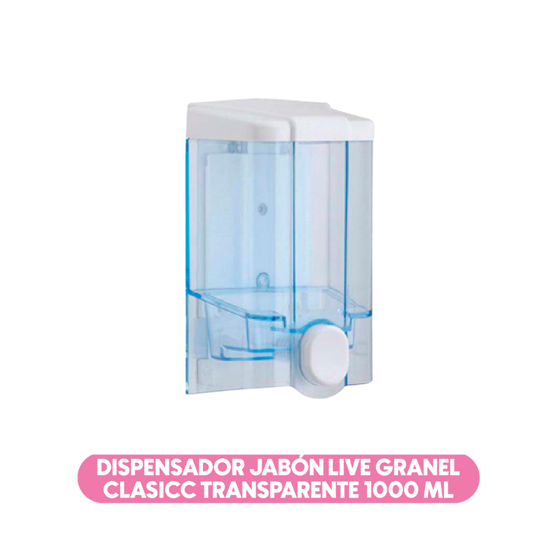 Dispensador Jabon Live Clasicc Transparent 1000 Ml