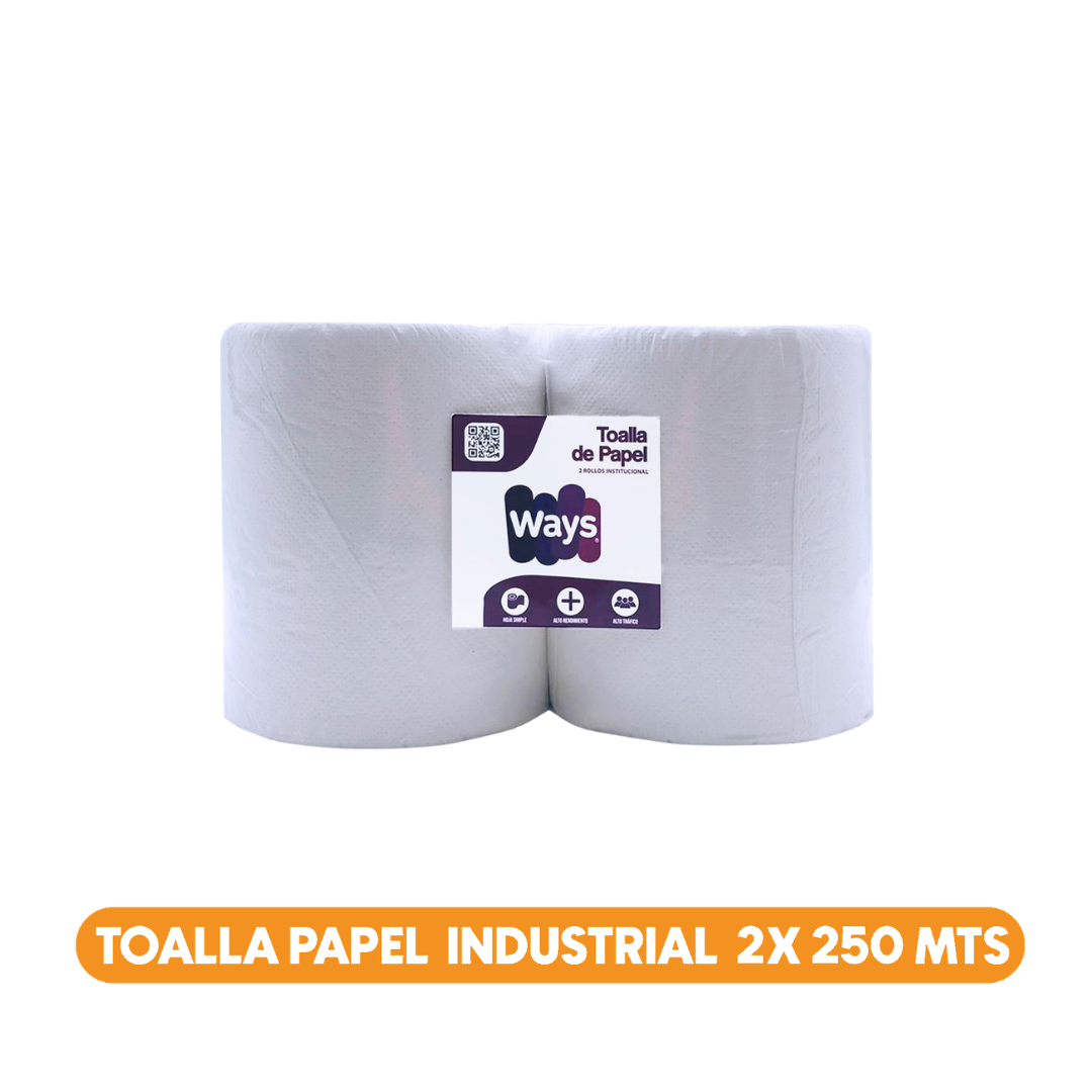 Toalla Papel Industrial 2x250 Mts