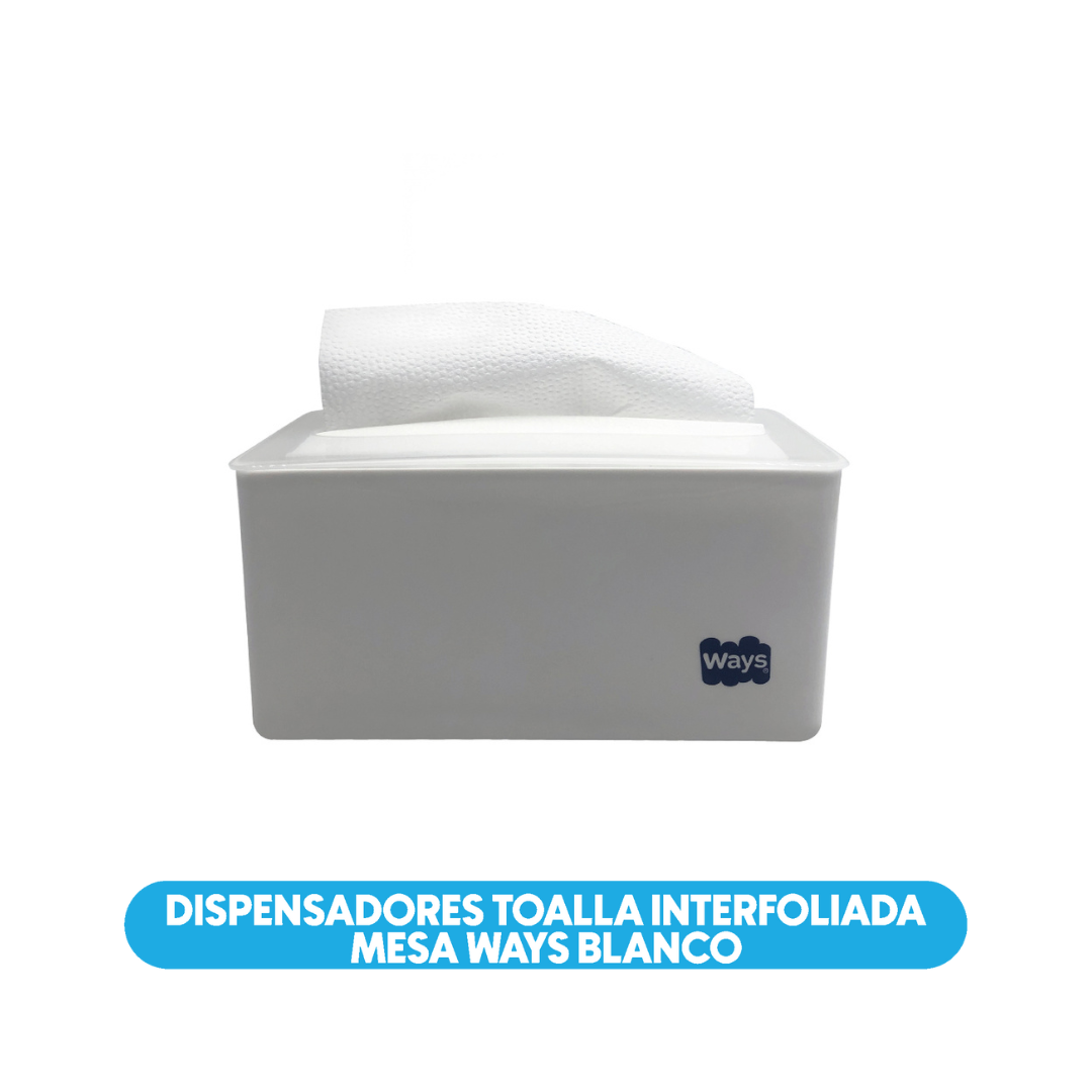 Dispensador Toalla Interfoliada Mesa Ways Blanco