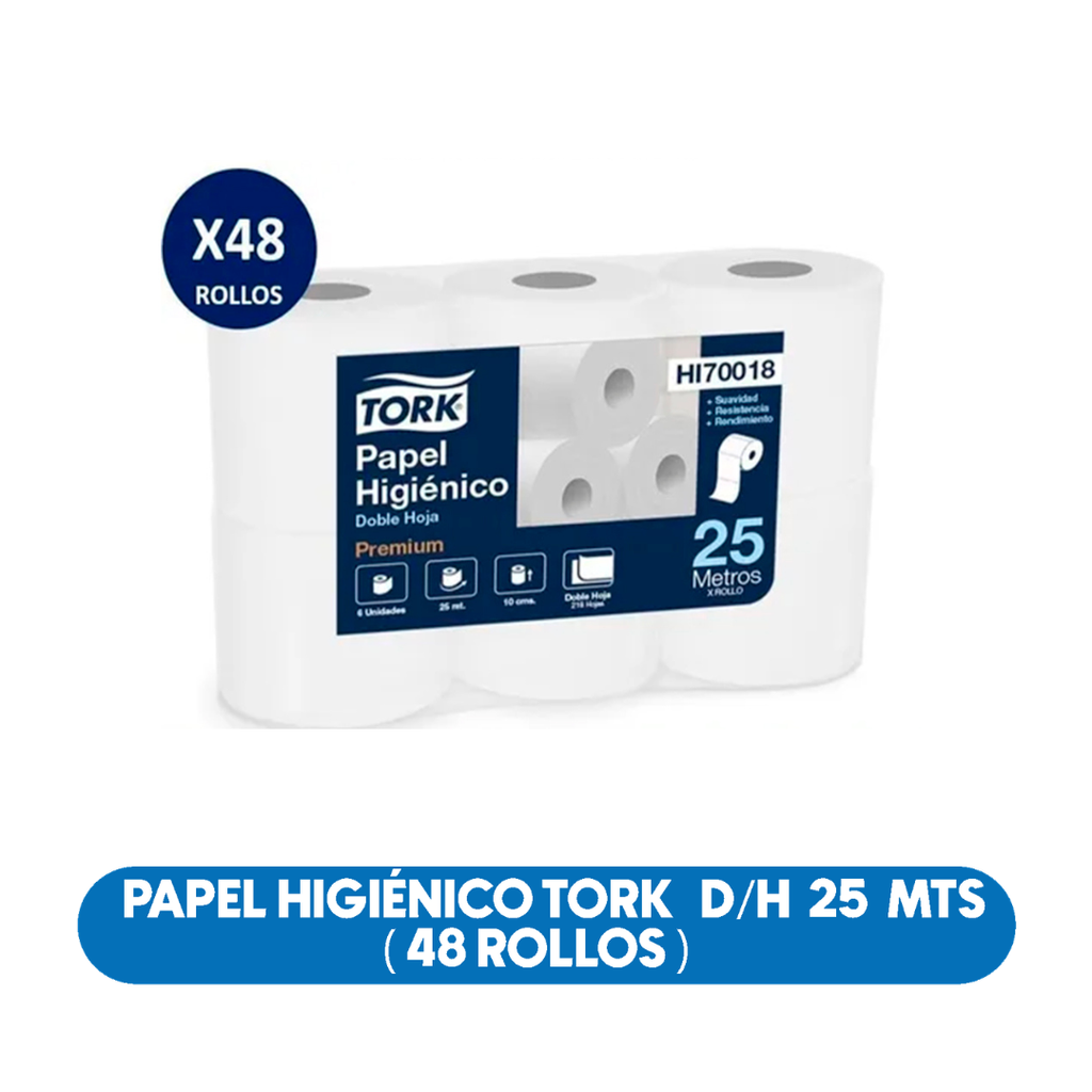 Papel Higienico Tork D/H 25 Mts (48 Rollos)