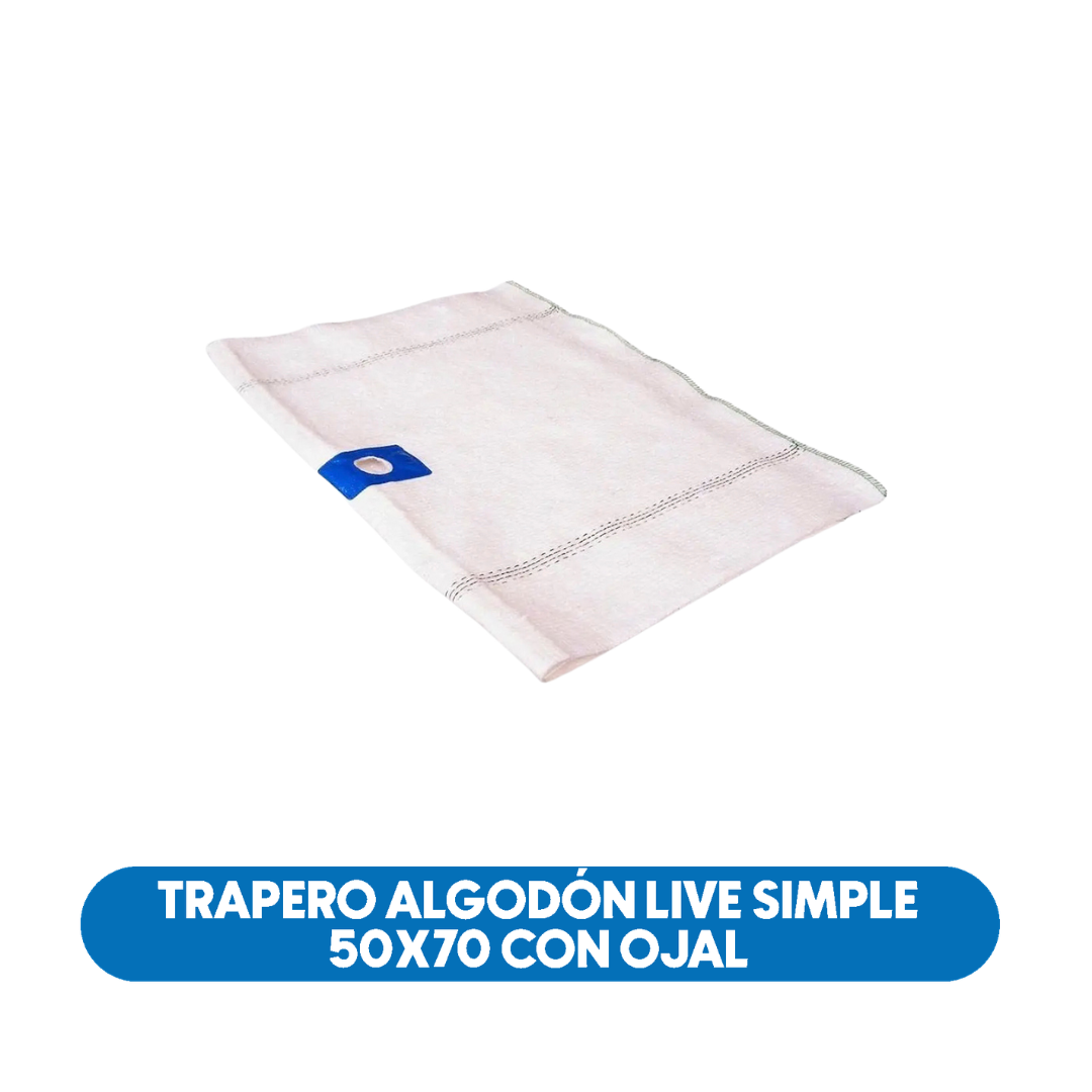Trapero Algodon Live Simple 50x70 Con Ojal