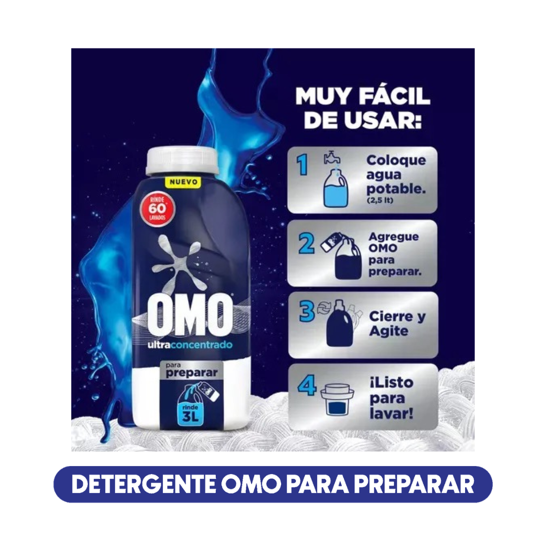 Detergente Omo para preparar