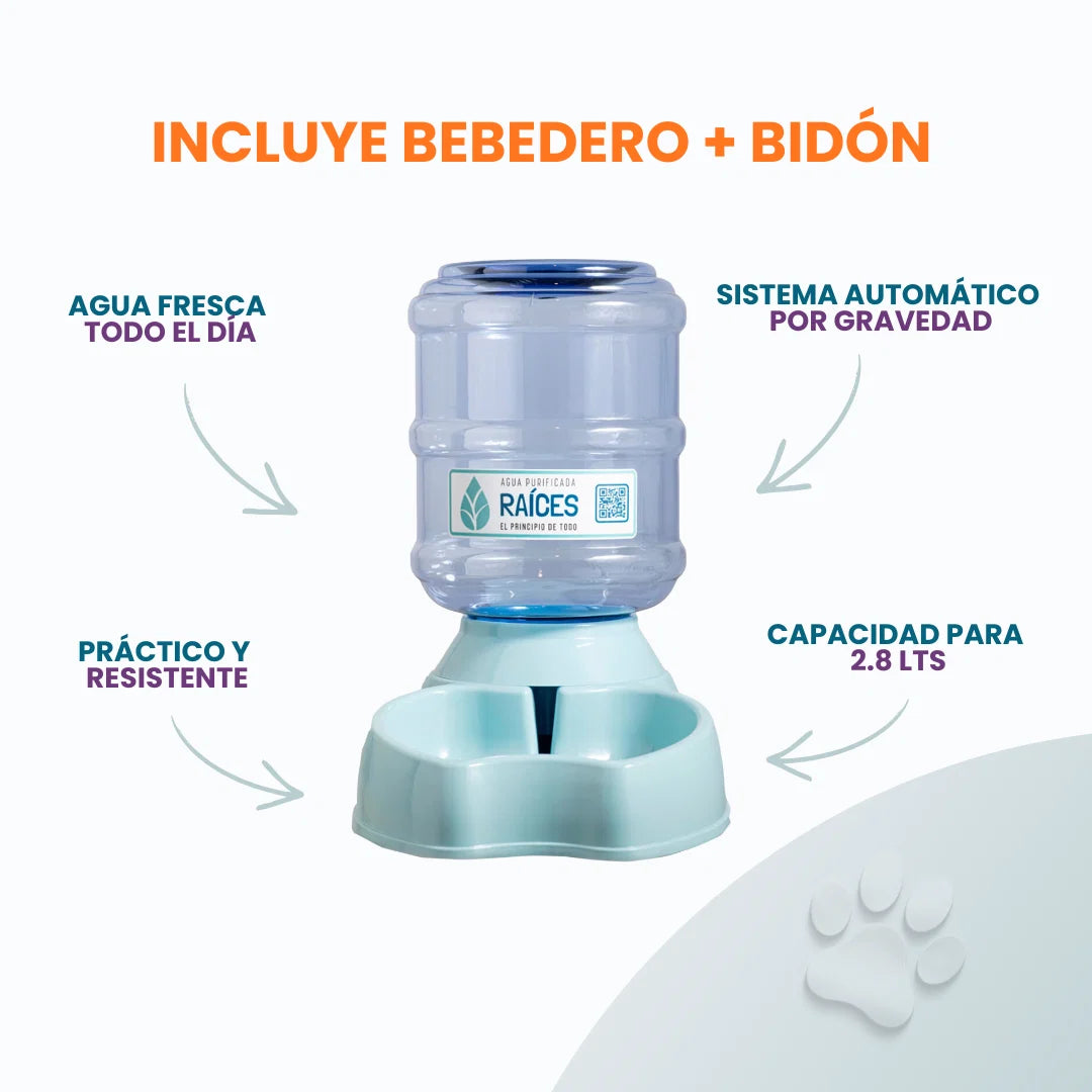 Dispesador agua Mascotas 2.8 LT