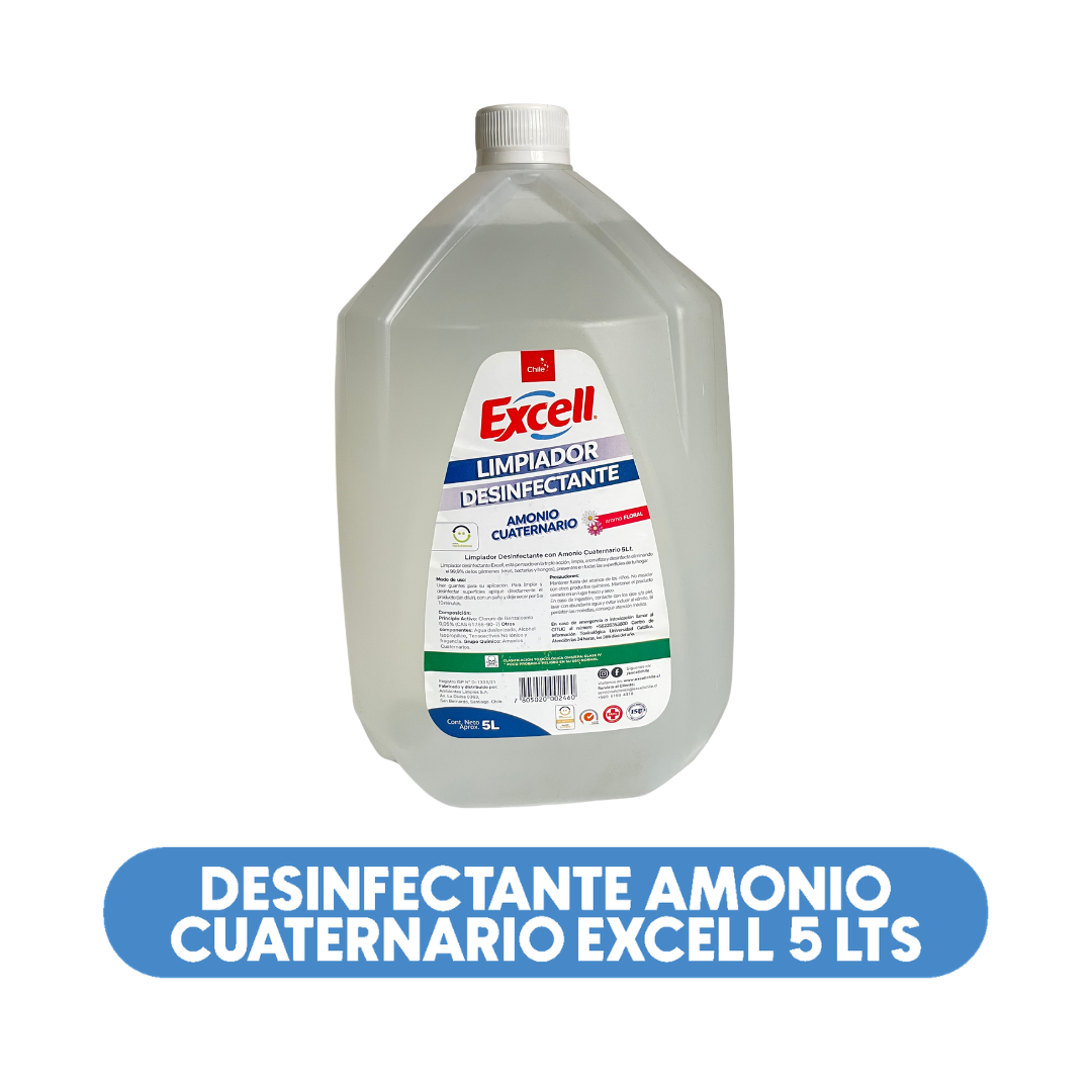 Desinfectante Amonio Cuaternario Excell 5 Litros
