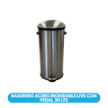 Basurero Acero Inoxidable Live Con Pedal 30 Lts