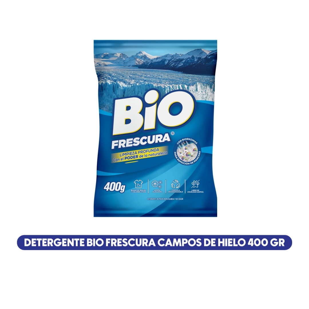 Bio Frescura Detergente en Polvo Campos de Hielo 400 Gr