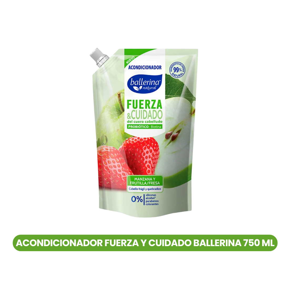 Acondicionador Ballerina Fuerza y Cuidado 750 ml