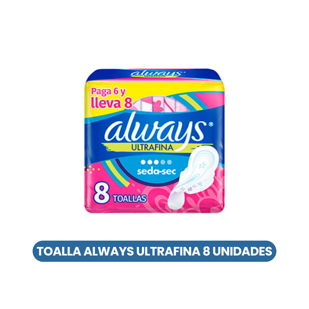 Toalla Femenina Always ultrafina 8 unidades
