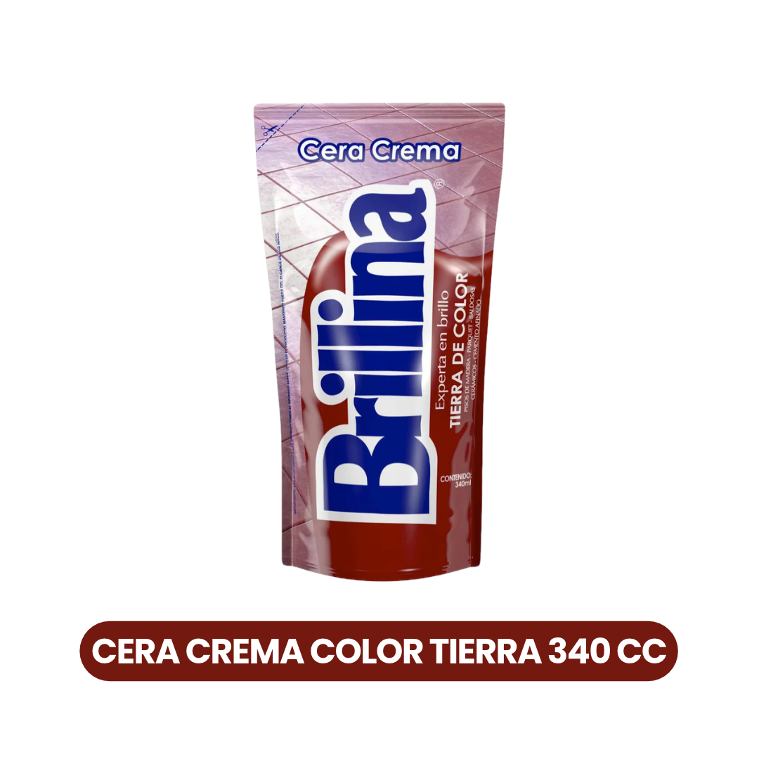 Cera en Crema Brillina color tierra 340 ml