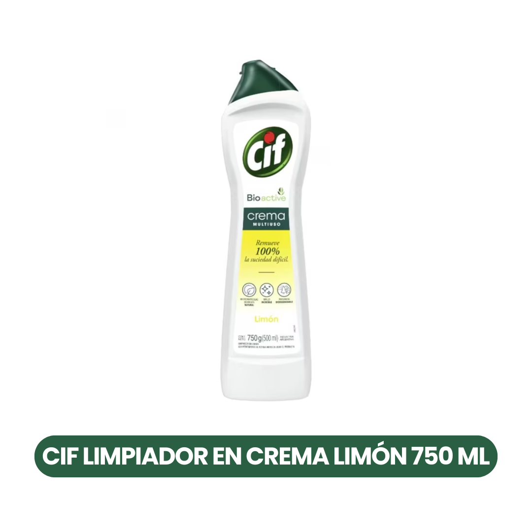 Limpiador en crema CIF 750 GR Limón