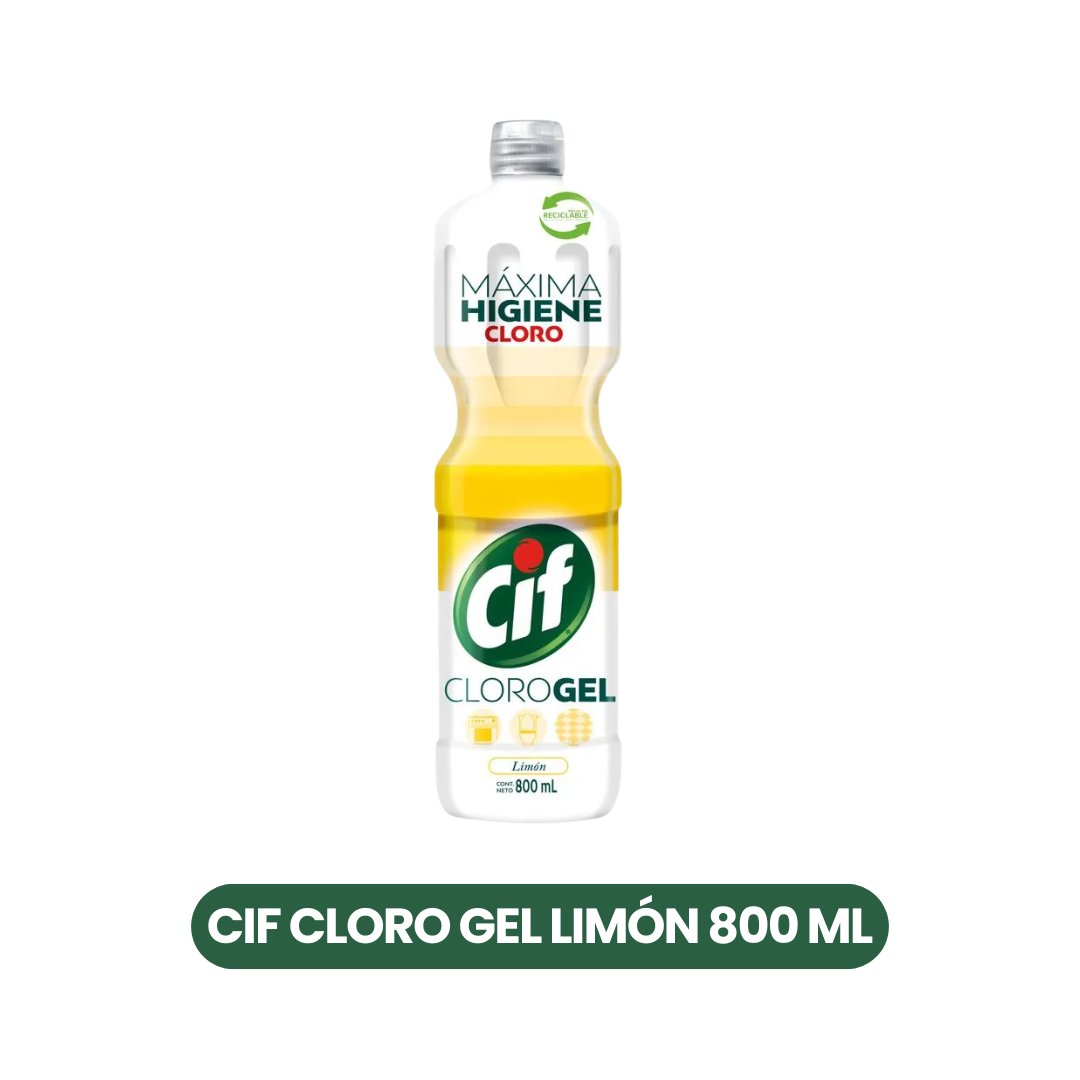 CIF Cloro Gel 800 ML Limón