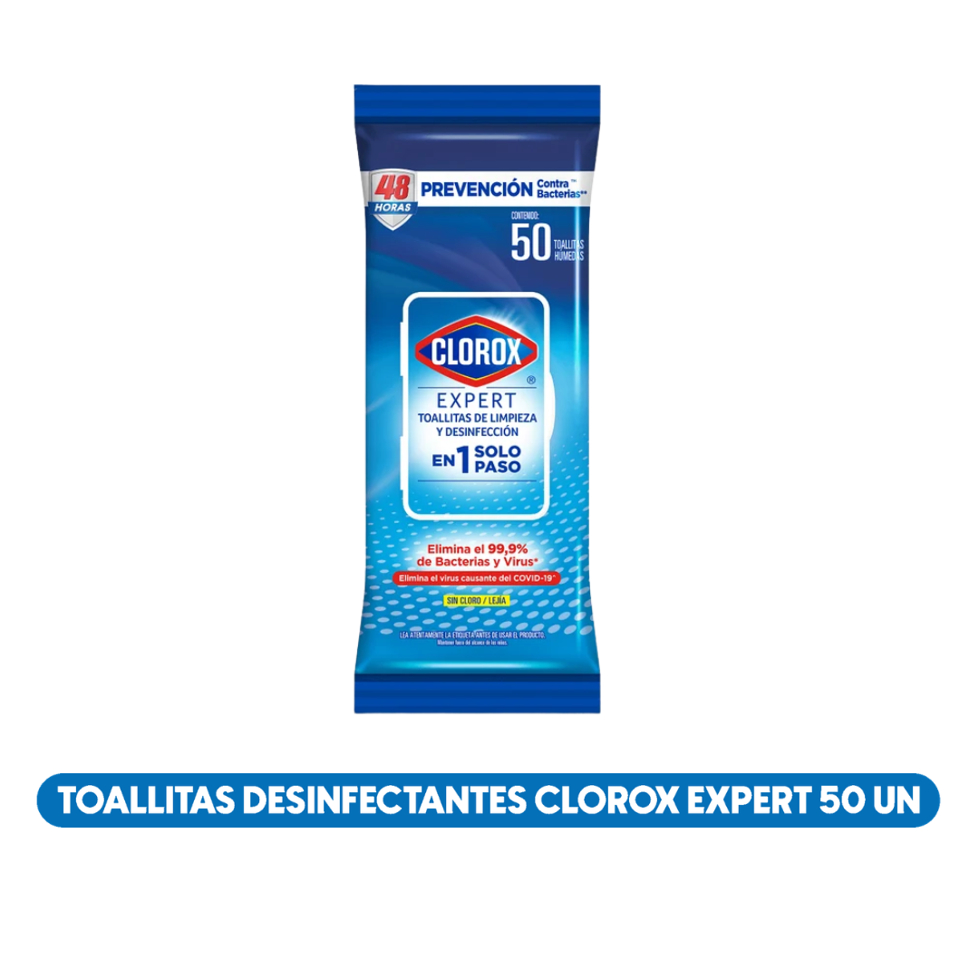 Toallitas Desinfectantes Cloro Expert Flow 50 UN