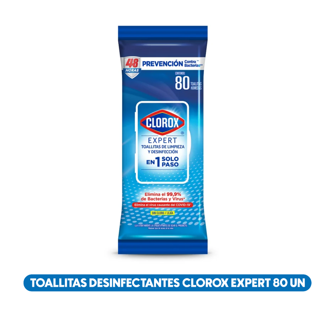 Toallitas Desinfectantes Cloro Expert Flow 80 UN