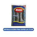Esponja Manlac Acero Fina Manlac 12 unidades