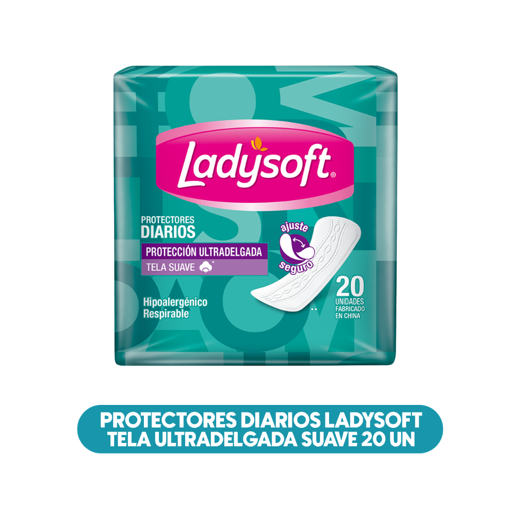 Protector Diario Ladysoft Protección Ultradelgada Tela Suave 20 UN