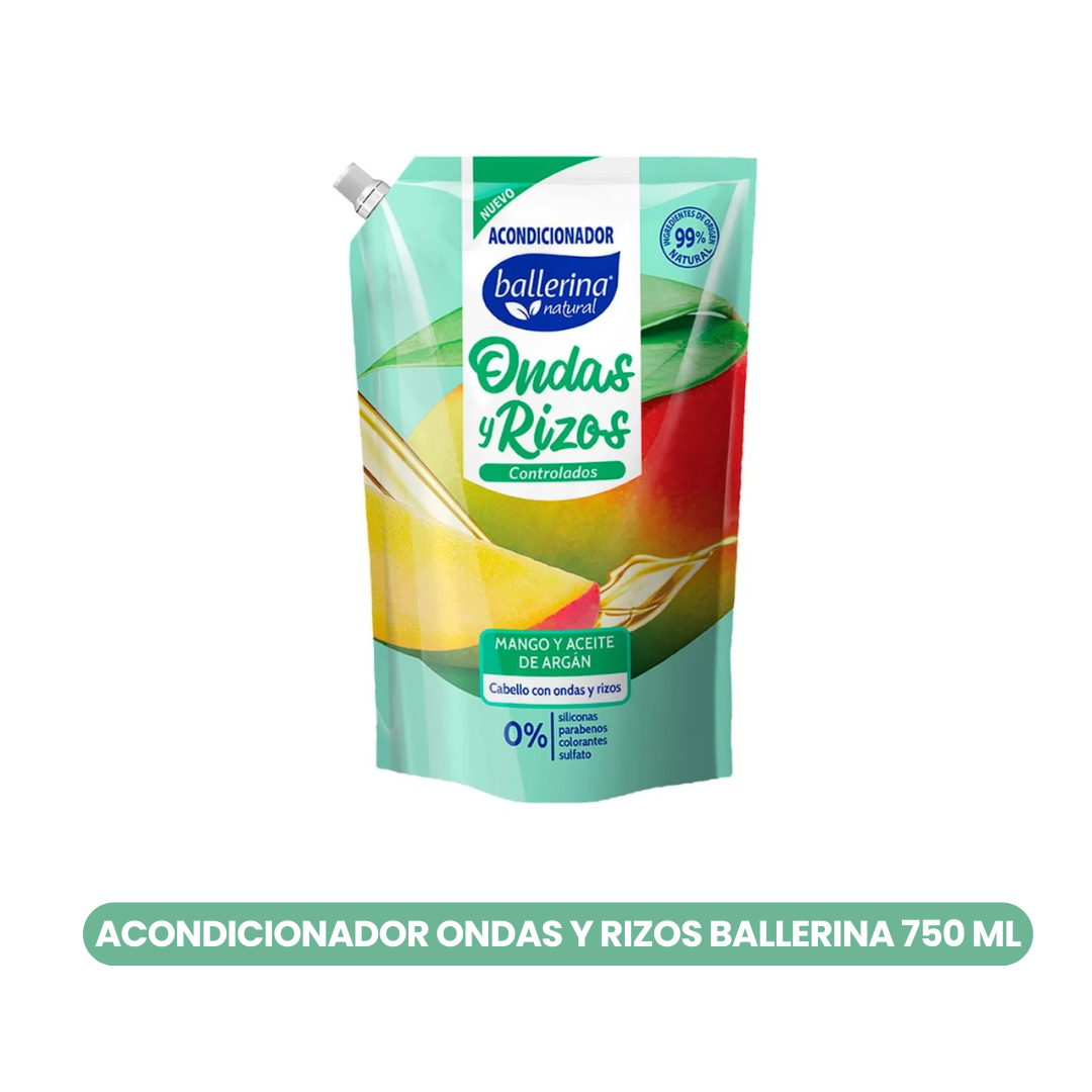 Acondicionador Ballerina Ondas y Rizos 750 ml