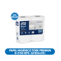 Manga Papel Higienico Tork Premiun D/H 50 Mts (32 Rollos)