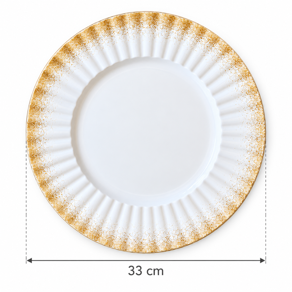 Plato base decorativo Destellos Dorados