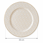 Plato base decorativo Mosaico Dorado