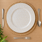 Plato base decorativo Mosaico Dorado