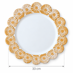 Plato base decorativo Margaritas Doradas