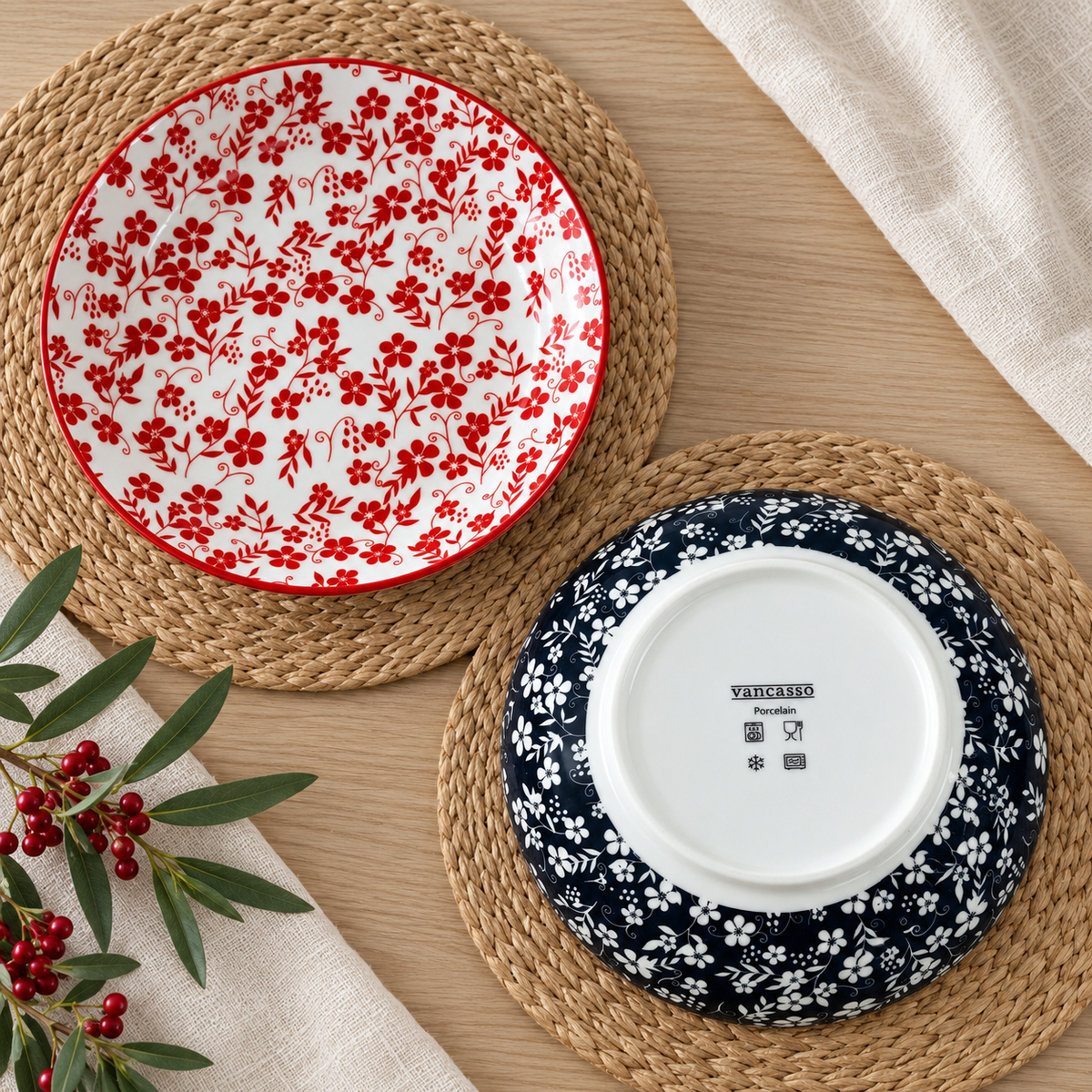 Plato Hondo Flor de Primavera