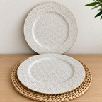 Plato base decorativo Mosaico Dorado