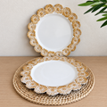 Plato base decorativo Margaritas Doradas