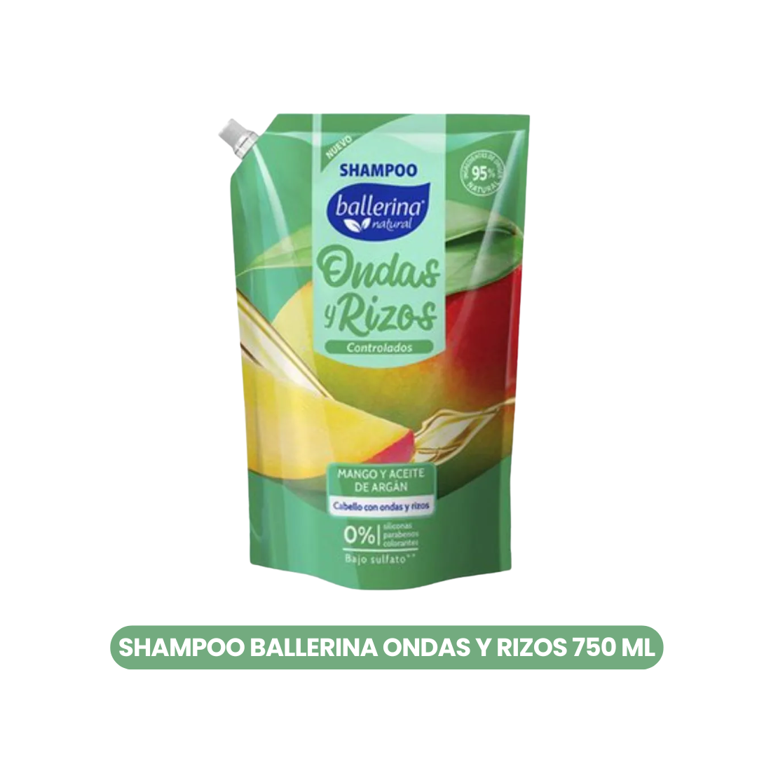 Shampoo Ballerina Ondas y Rizos 750 ML