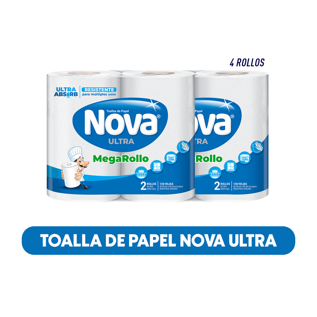 Pack 2 Toalla de papel Nova Ultra