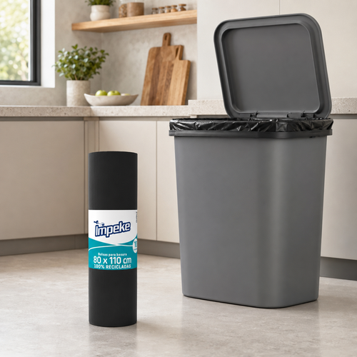 Bolsa de Basura Impeke 80x110 Negra (10 Unidades)