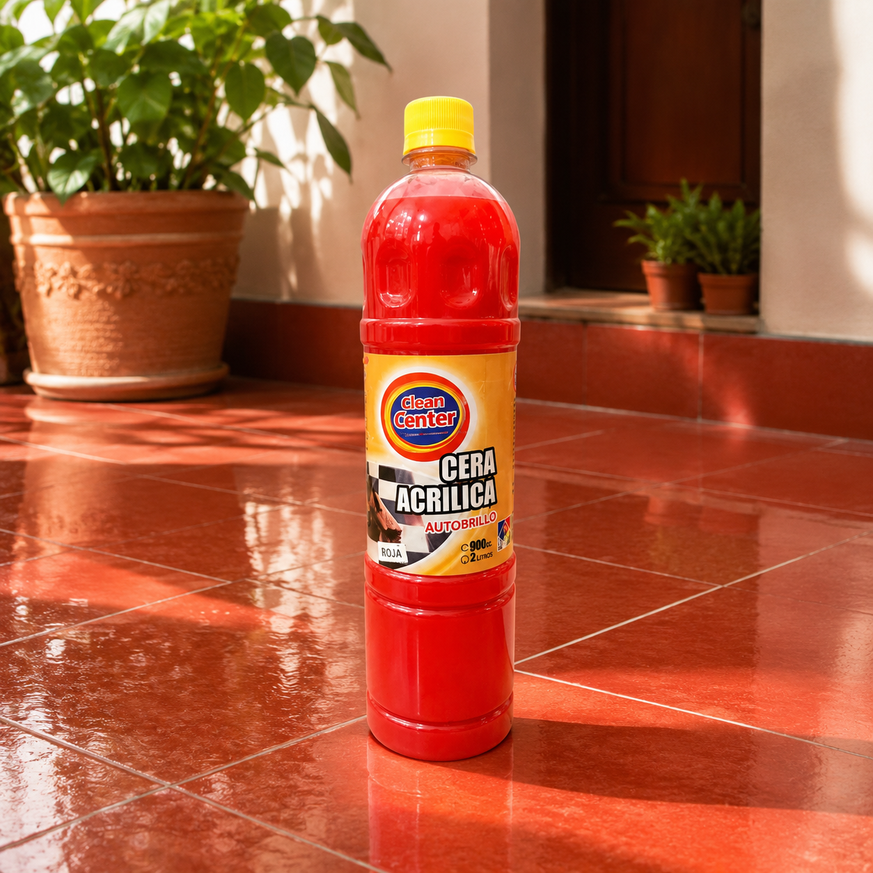 Cera Acrílica autobrillo Roja