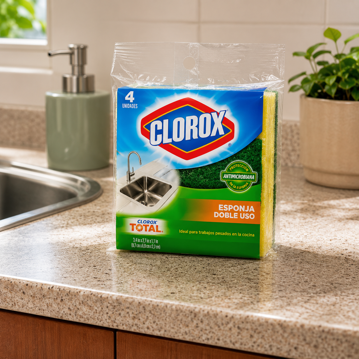 Esponja Clorox Doble Uso 4 Un