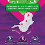 Toallas Femenina Nosotras Buenas noches natural 8 un