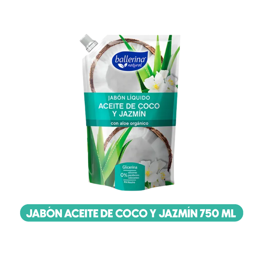 Jábón Ballerina Coco y Jazmín Doy Pack 750ML
