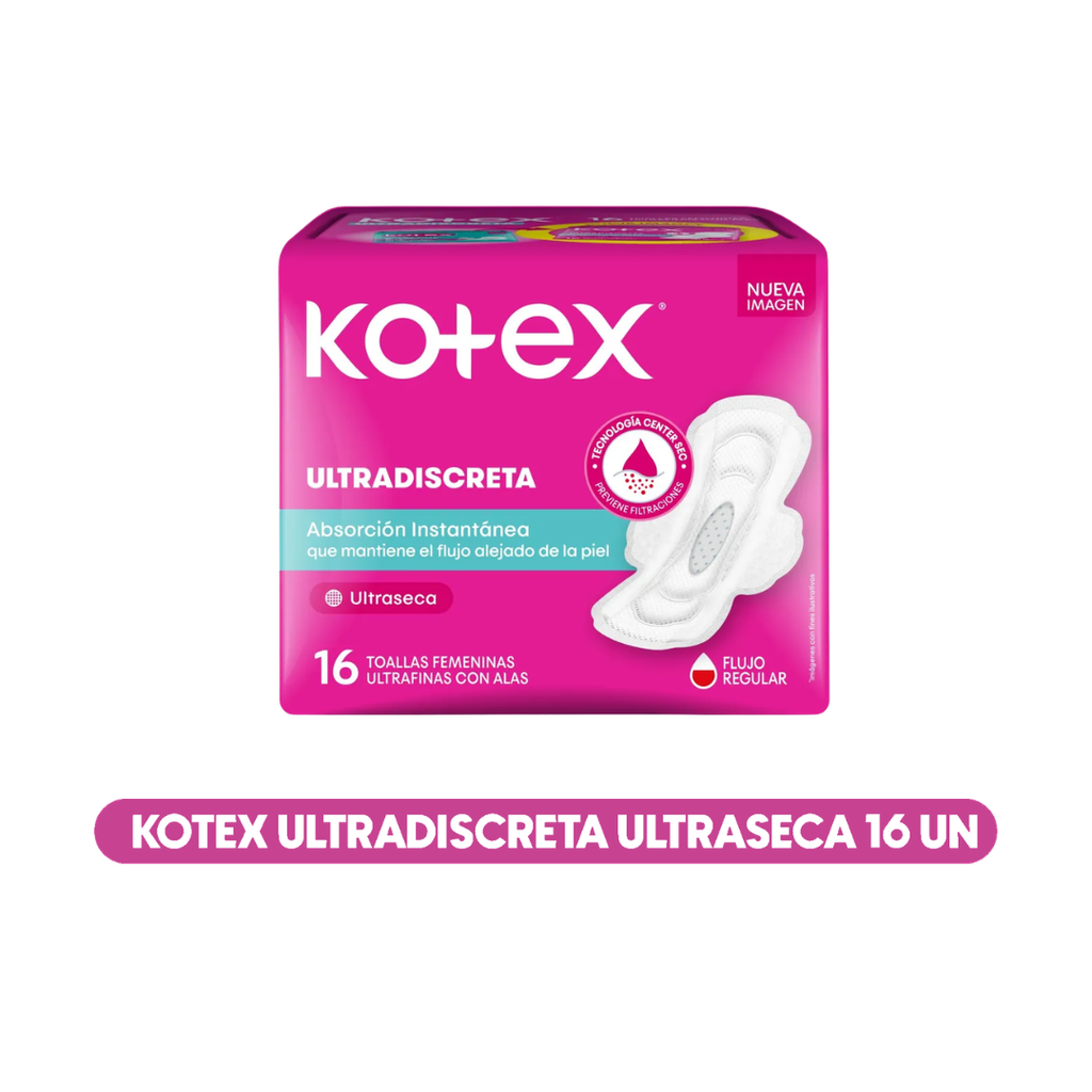 Toalla Femenina Kotex Ultradiscreta 16 Un