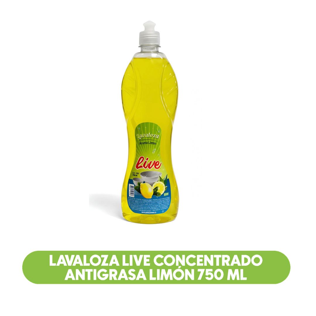 Lavaloza Live Concentrado Antigrasa Limon 750 Ml