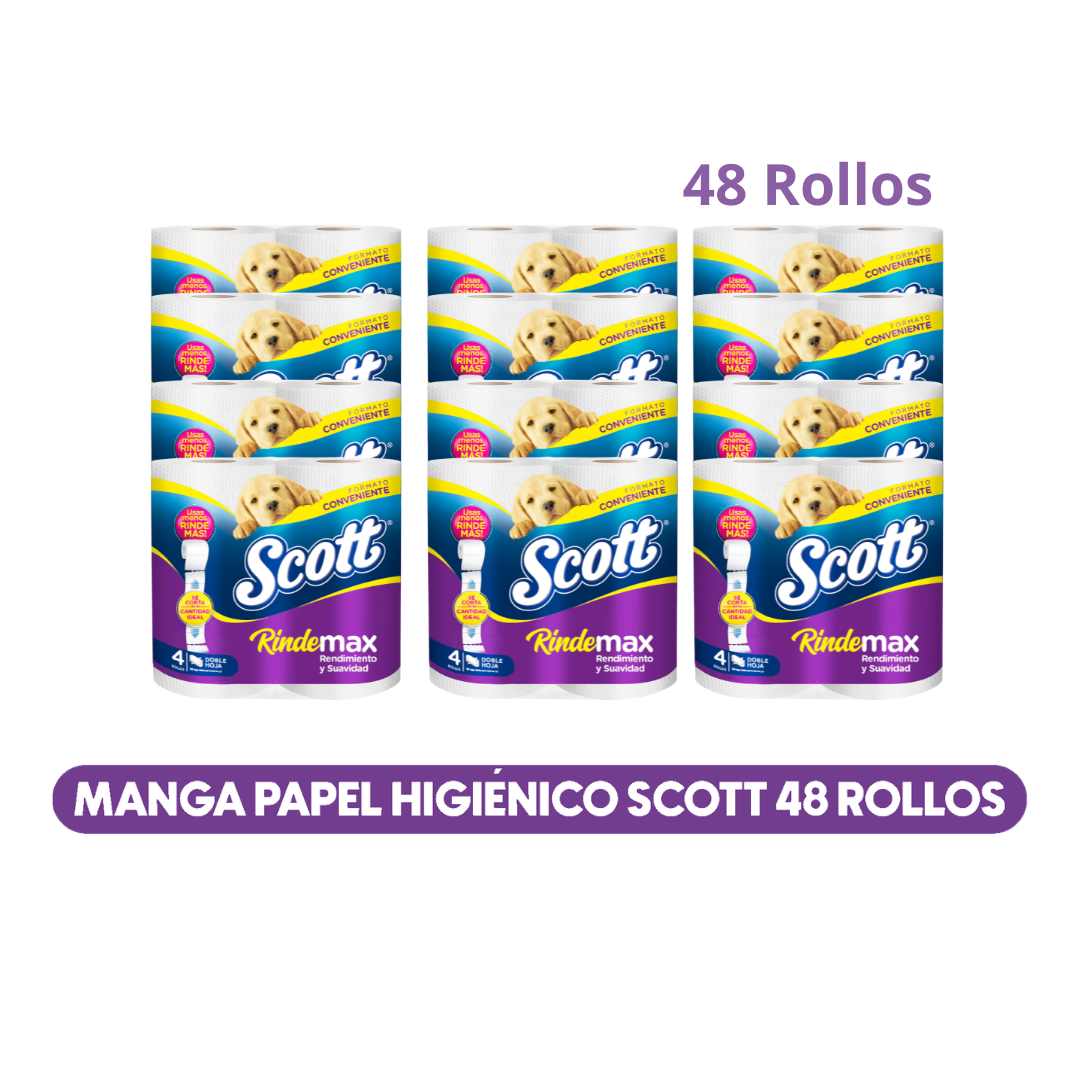 Manga Papel Higiénico Scott 48 rollos doble hoja