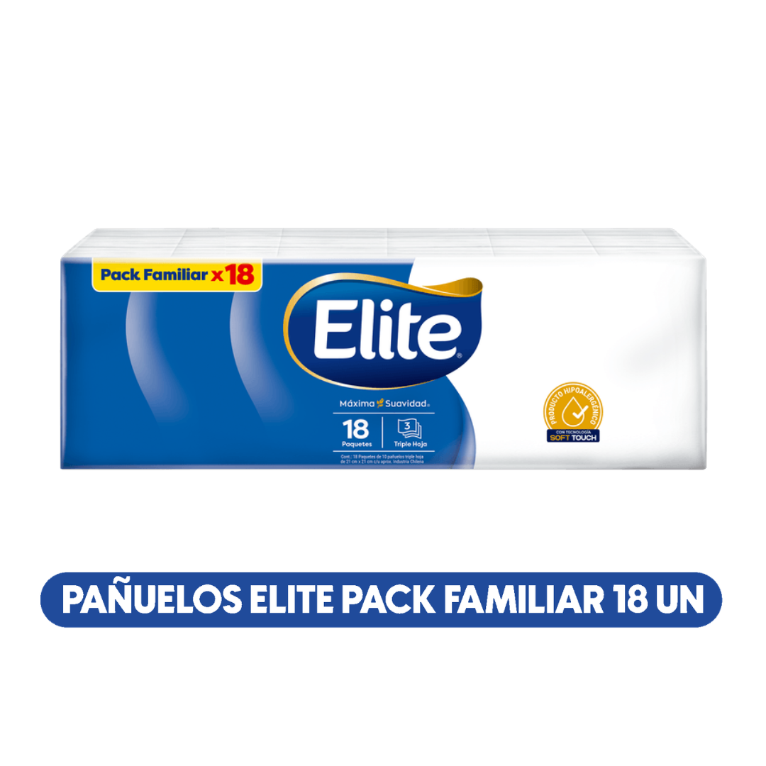 Pañuelos Elite Pack Familiar 18 un