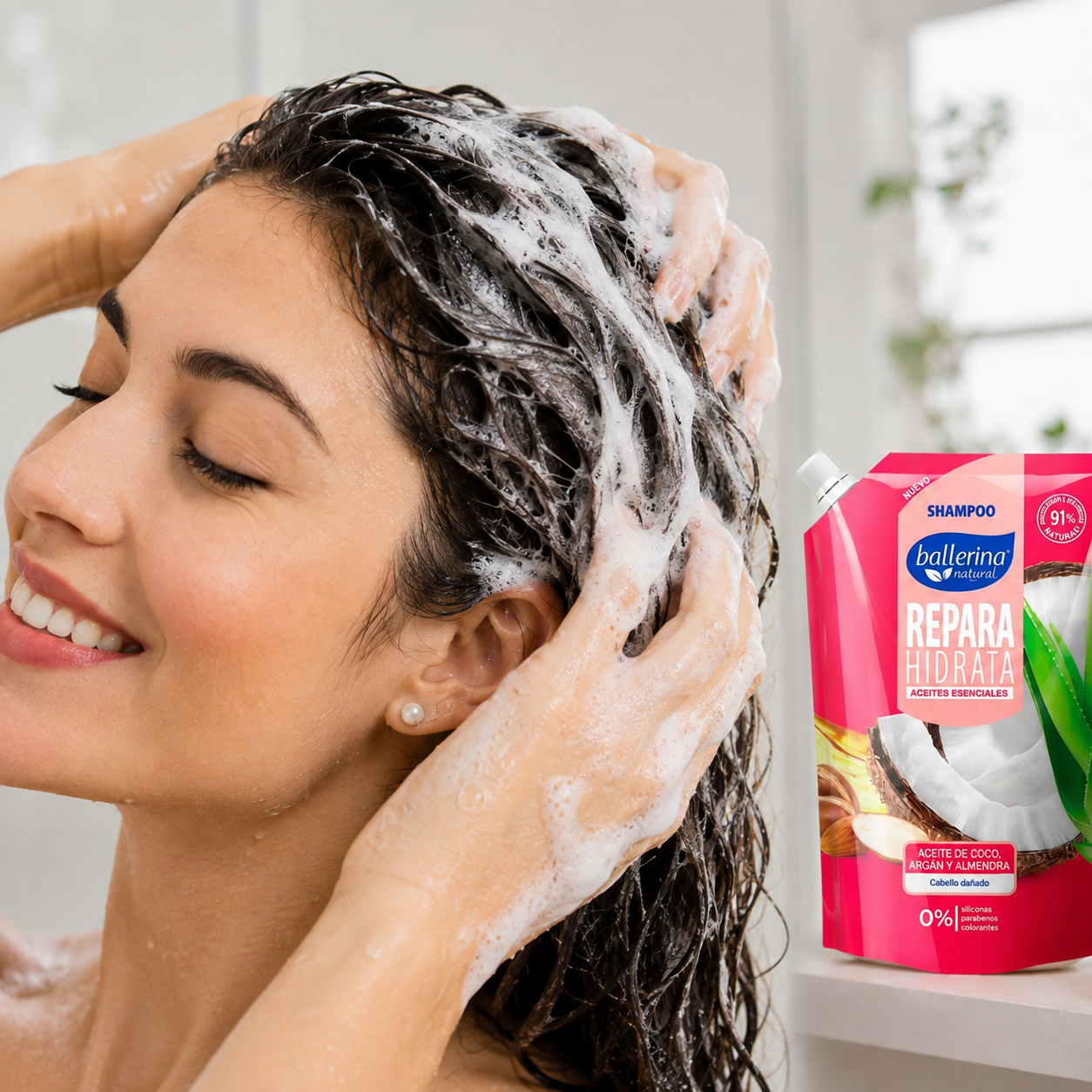 Shampoo Ballerina Repara Hidrata Doypack 750 ml